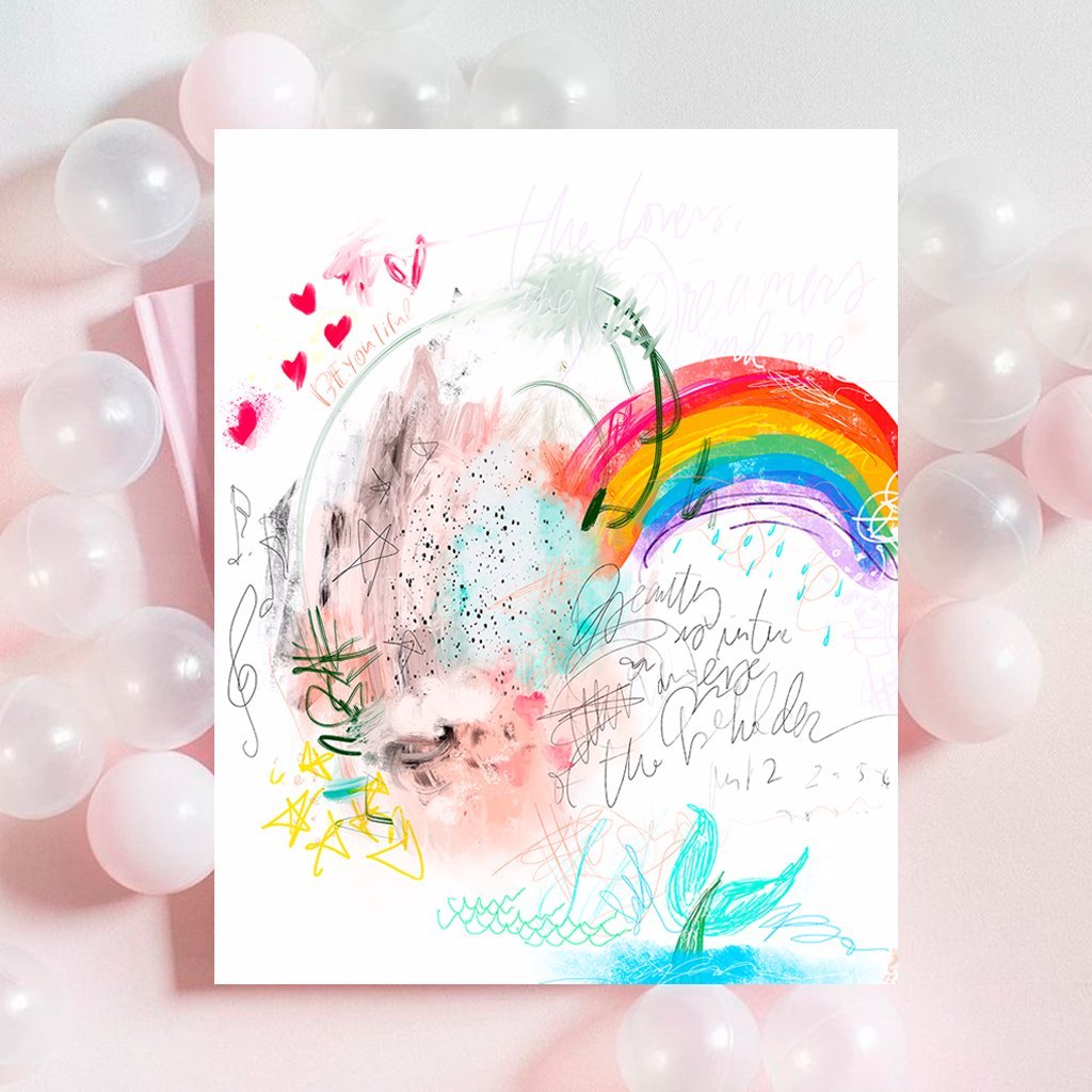 styled inspiration photo of rainbow daydream™ artwork