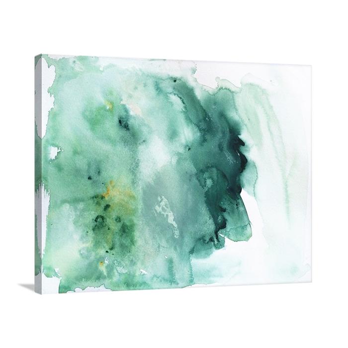 horizontal alternate orientation available for pine on snow watercolor canvas