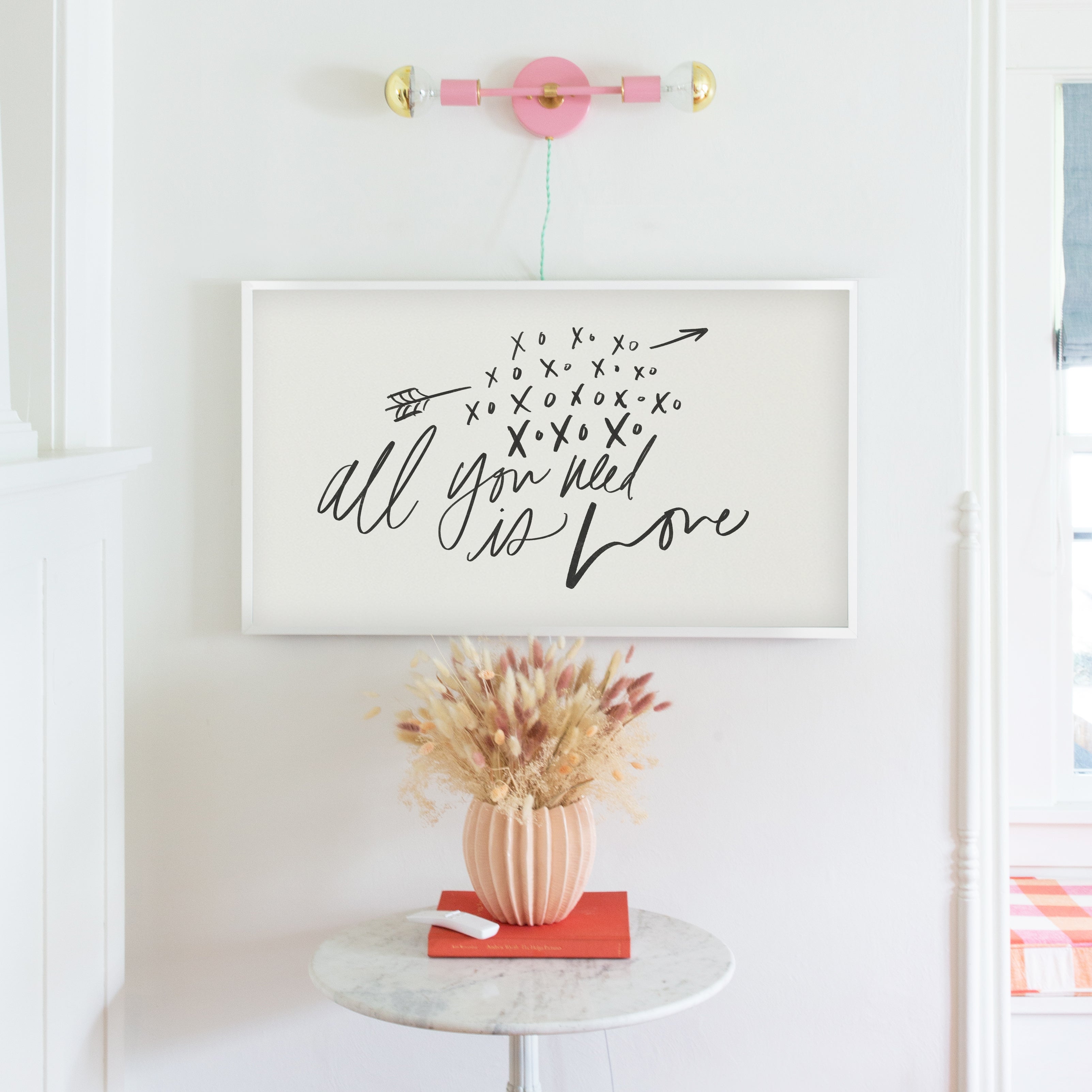 All You Need Is Love in Alabaster | Frame TV Art Design