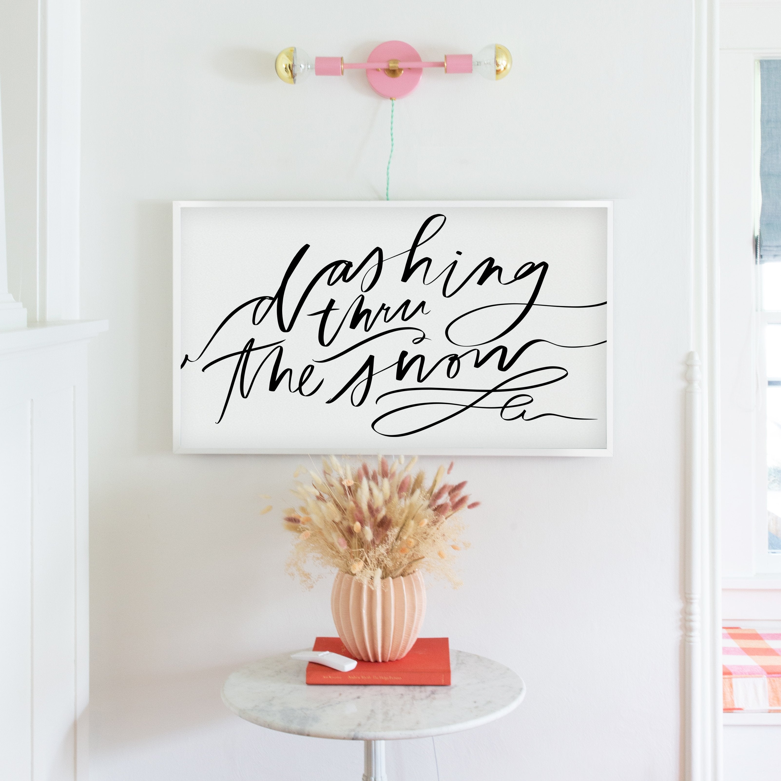 Dashing Thru The Snow in White | Frame TV Art Design