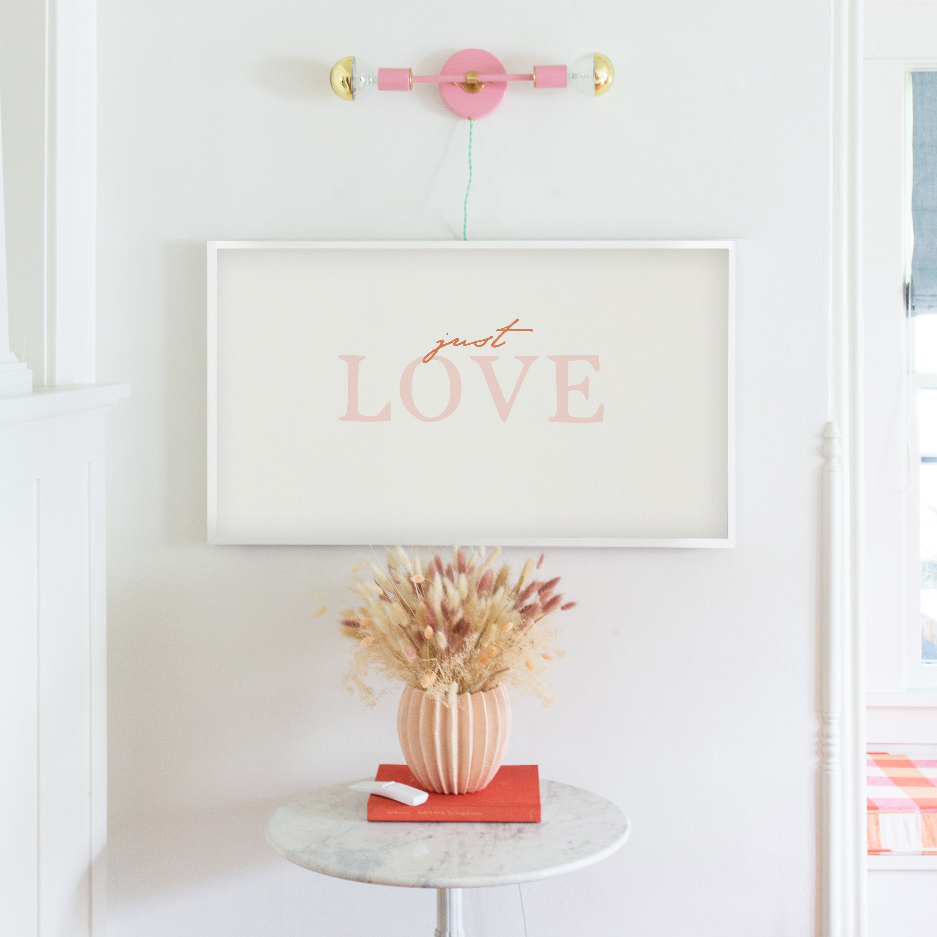 Just Love in Alabaster| Frame TV Art Design