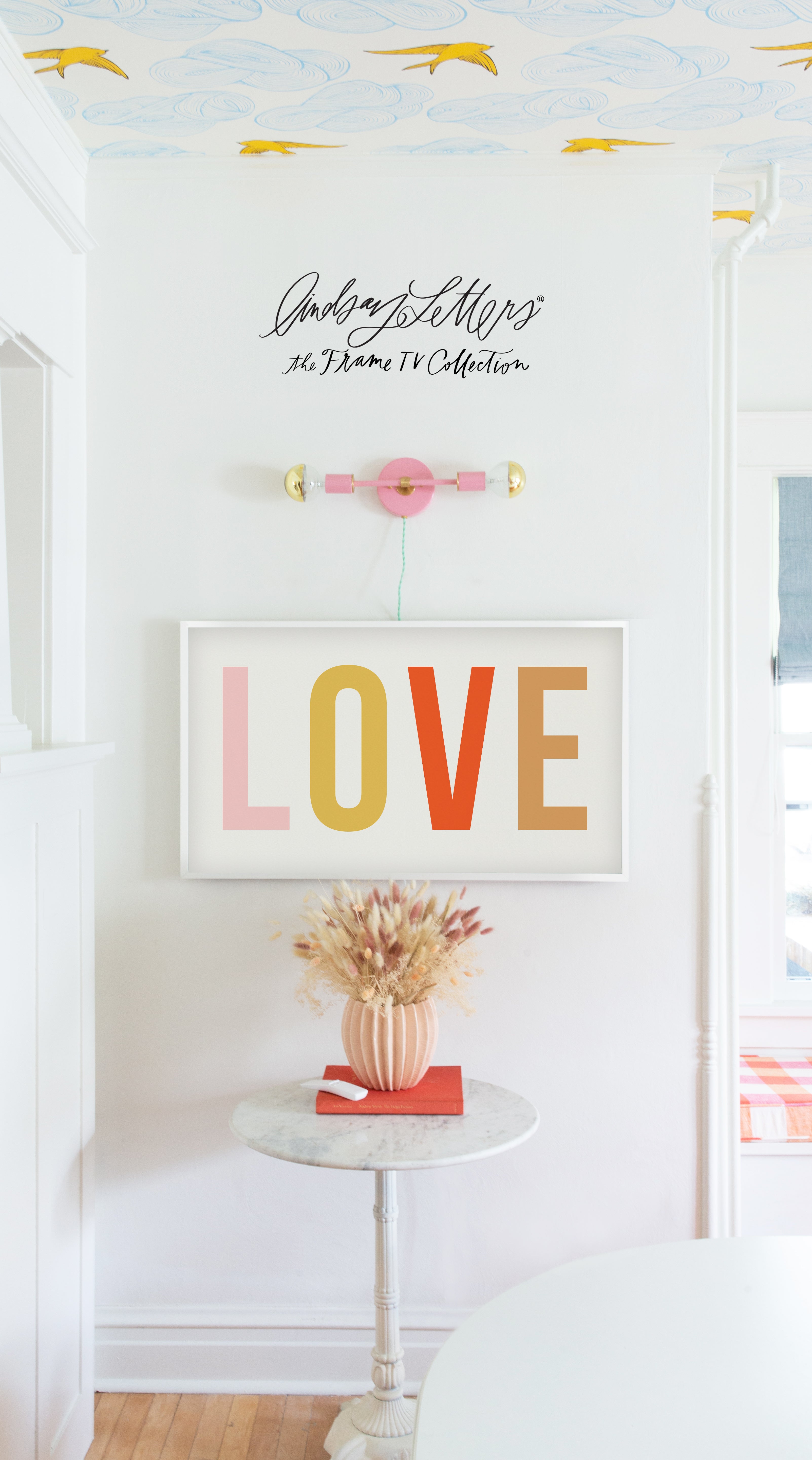 LOVE in Alabaster | Lindsay Letters Frame TV Collection