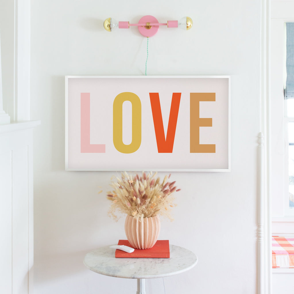 love in blush  | frame tv art design