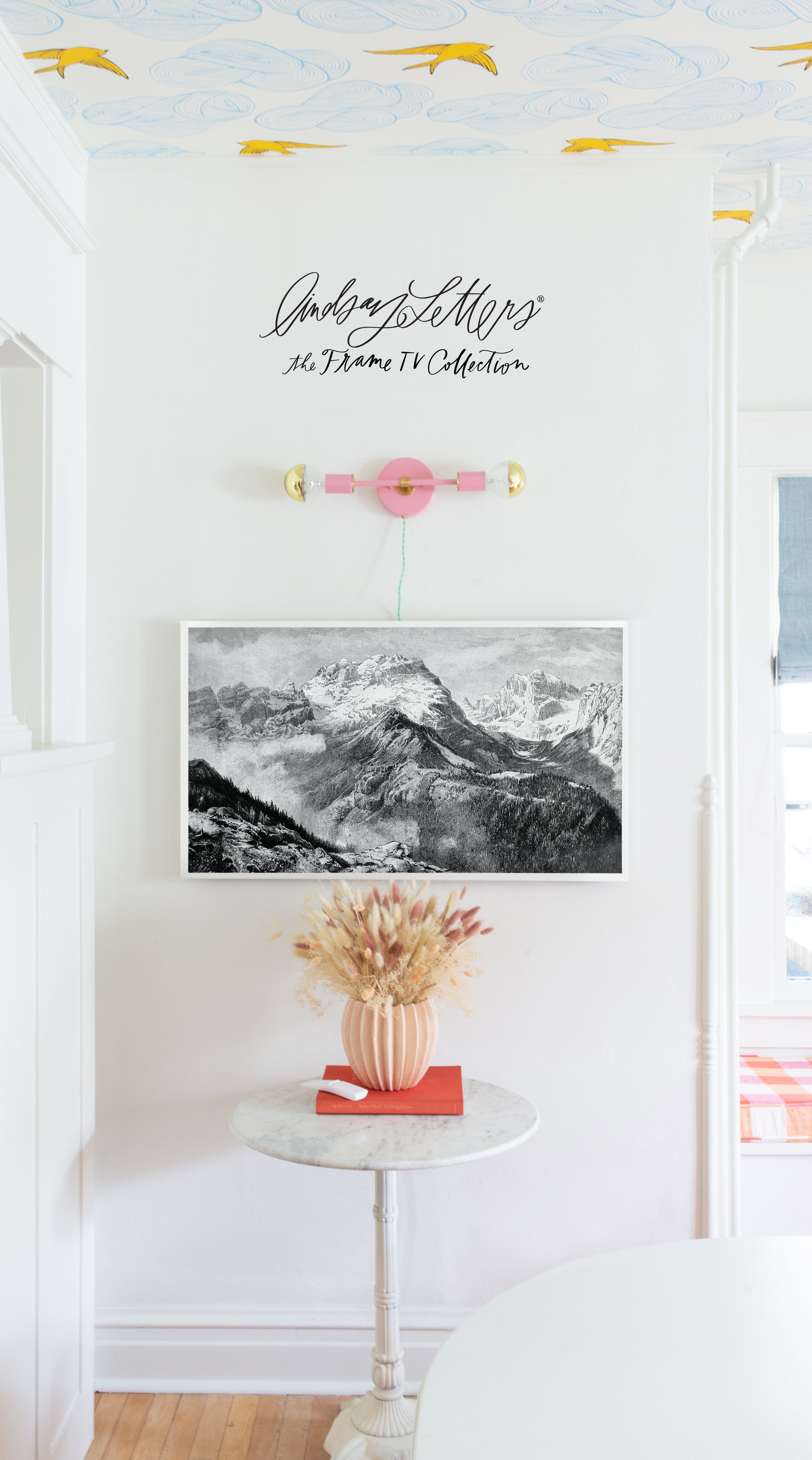 Mountain View Engraving, Vintage | Lindsay Letters Frame TV Collection