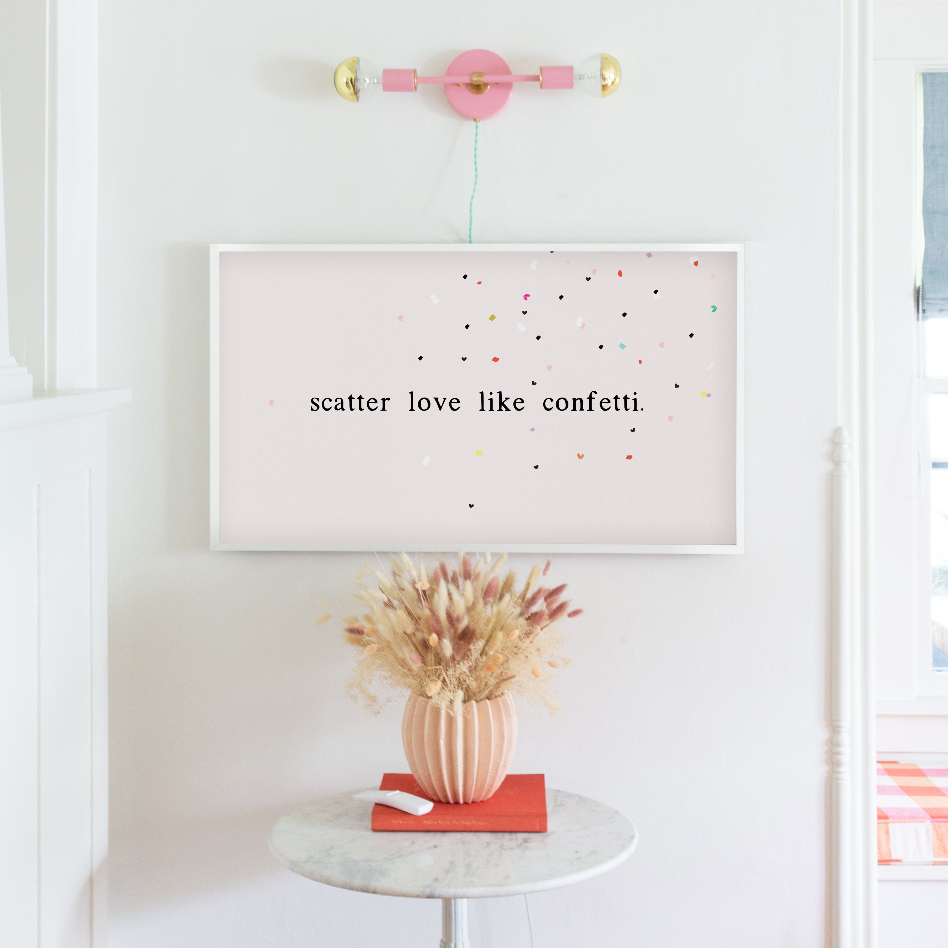 Scatter Love Like Confetti in Blush | Frame TV Art Design