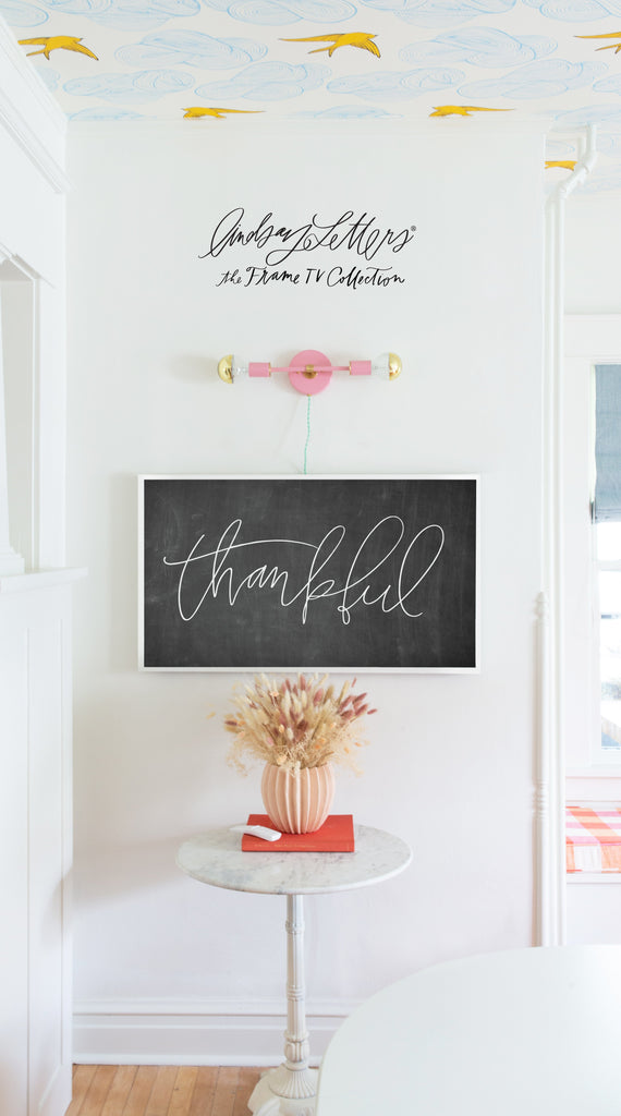 thankful in blackboard | lindsay letters frame tv collection