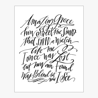 Amazing Grace Download With Black Lettering On White