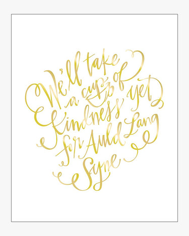 Auld Lang Syne Design in Faux Gold