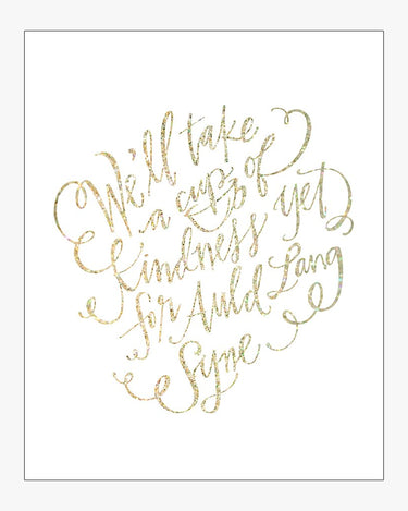 Auld Lang Syne Design in Glitter