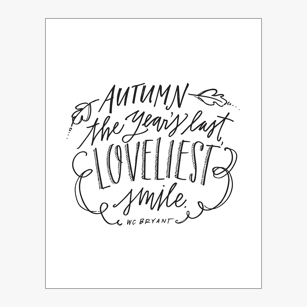 Autumn Is Lovely Design in Black