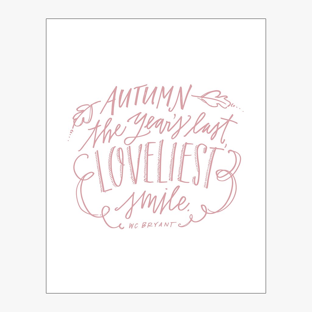 Autumn Is Lovely Design in Pink