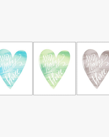 Baby Makes... Cool Tones Bundle Colors: Blues, lime/mint, and grey