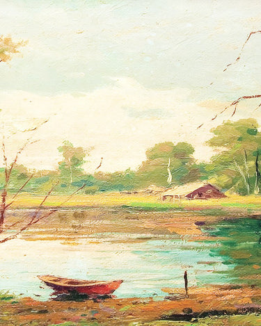 Canoe On A Peaceful Lake | Frame TV Art Design Details