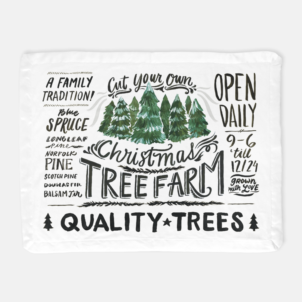 christmas tree farm blanket design, 29 x 39