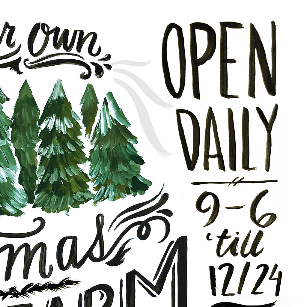 christmas tree farm sign | frame tv design details
