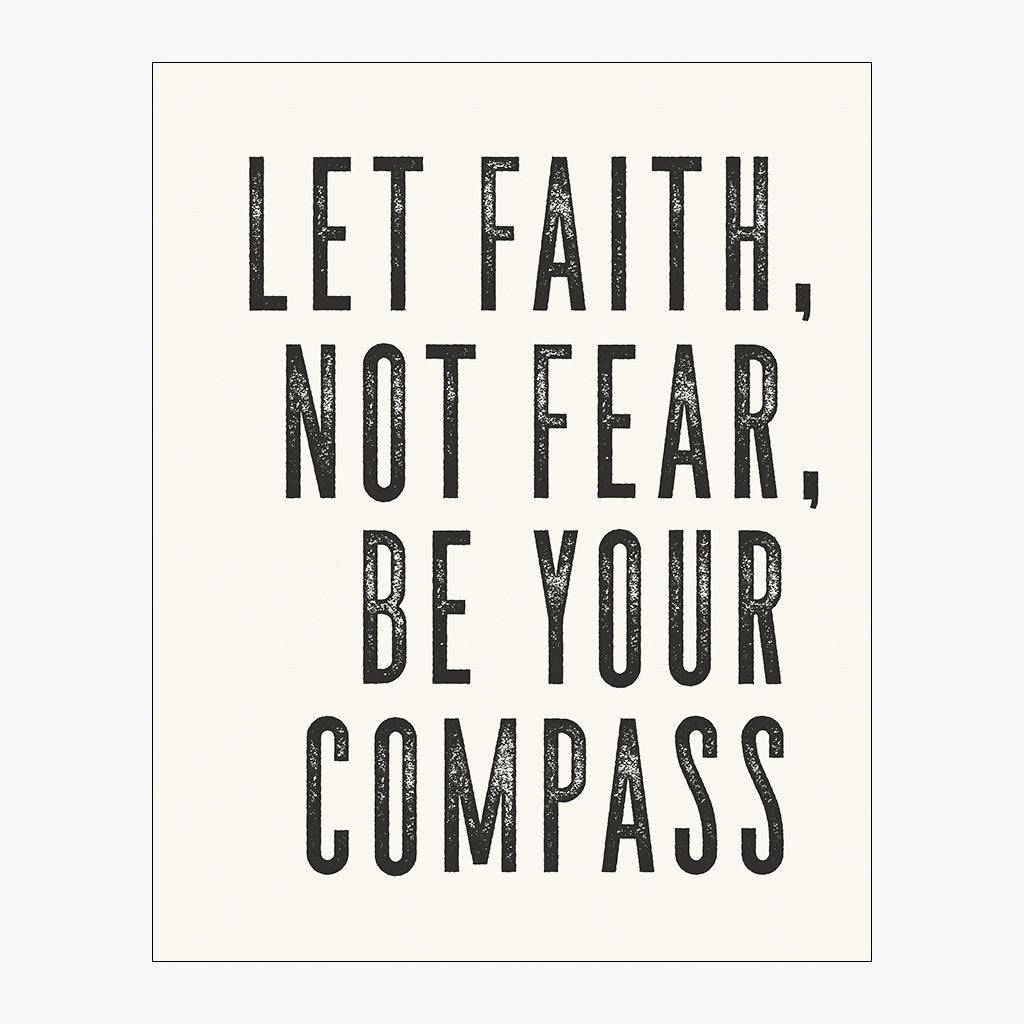 imperial (inches) design for let faith, not fear be your compass in alabaster