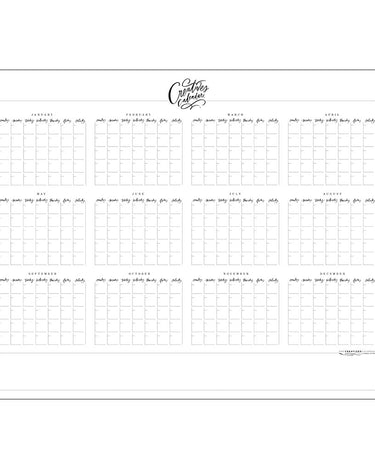 Design Overview of The Calligraphy Perpetual Creatives Calendar