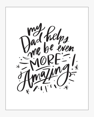 Dad Helps Me Be Amazing Download Design in Black