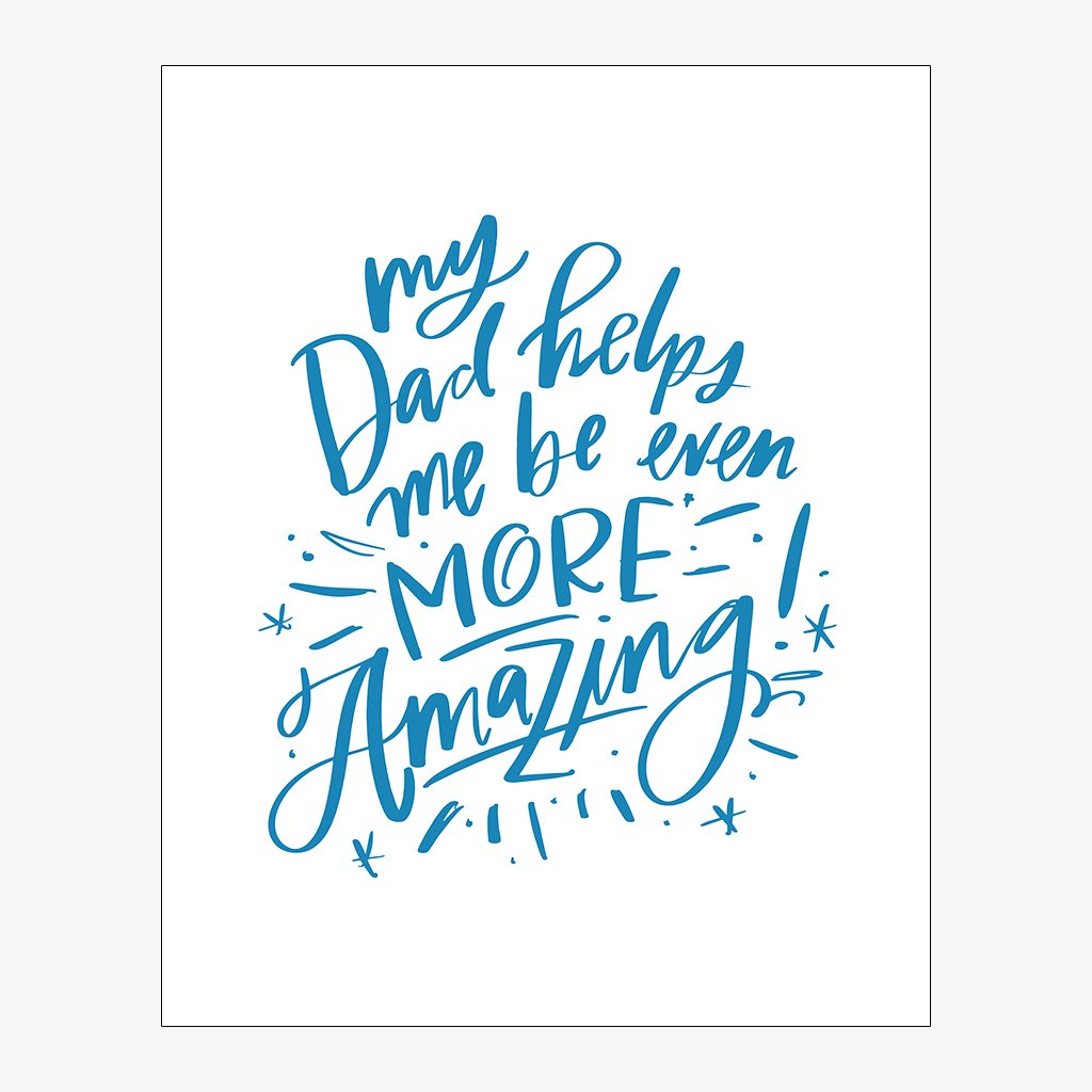 dad helps me be amazing download design in blue