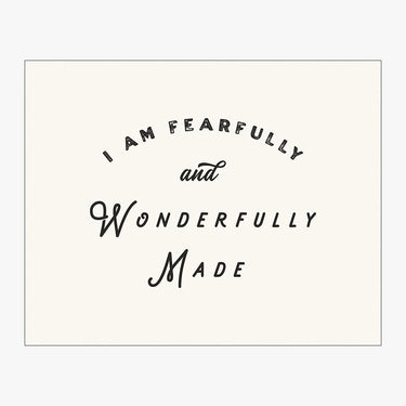 Imperial (Inches) Design for Fearfully & Wonderfully Made in Alabaster