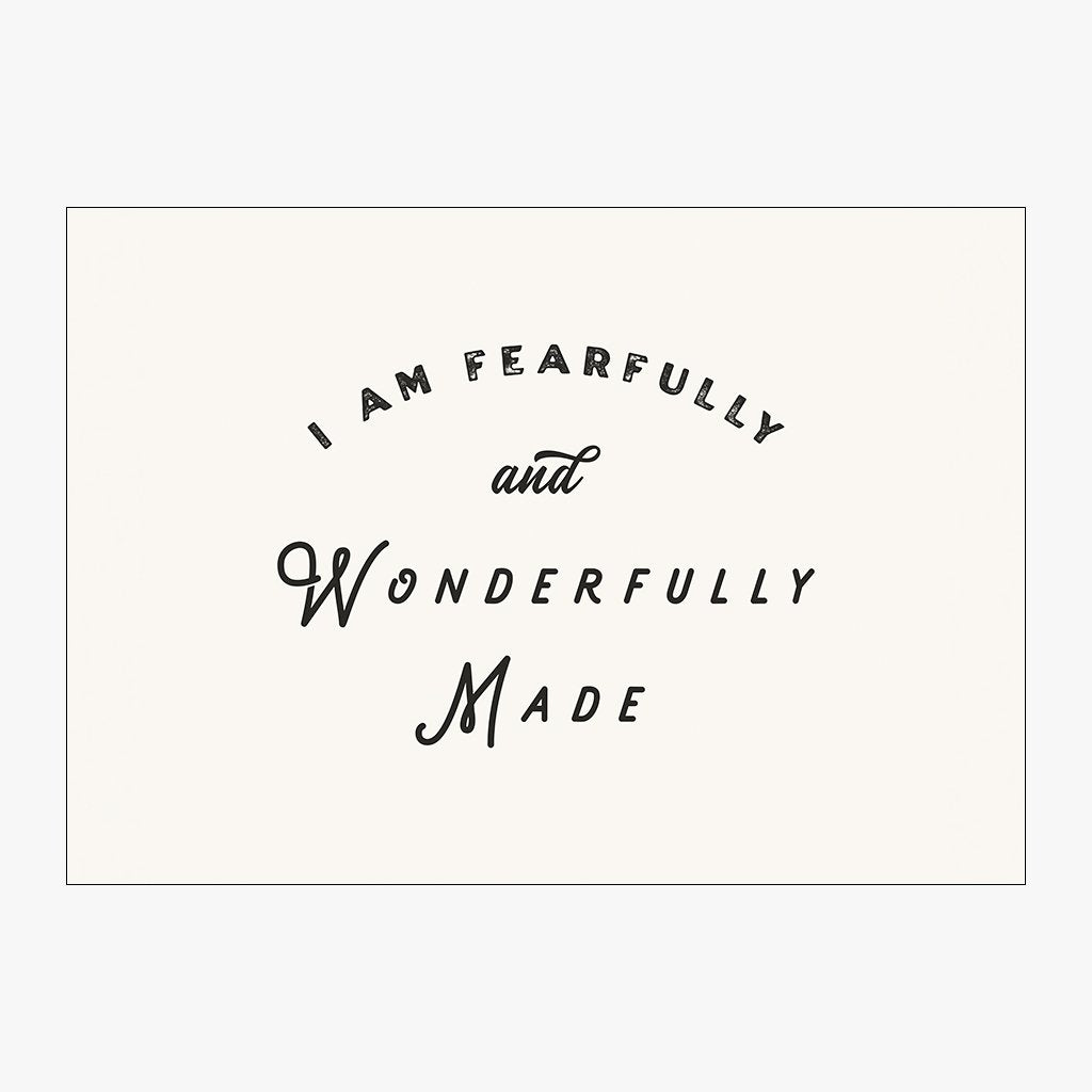 a size design for fearfully & wonderfully made in alabaster