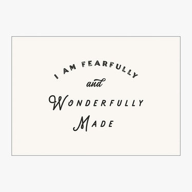 A Size Design for Fearfully & Wonderfully Made in Alabaster