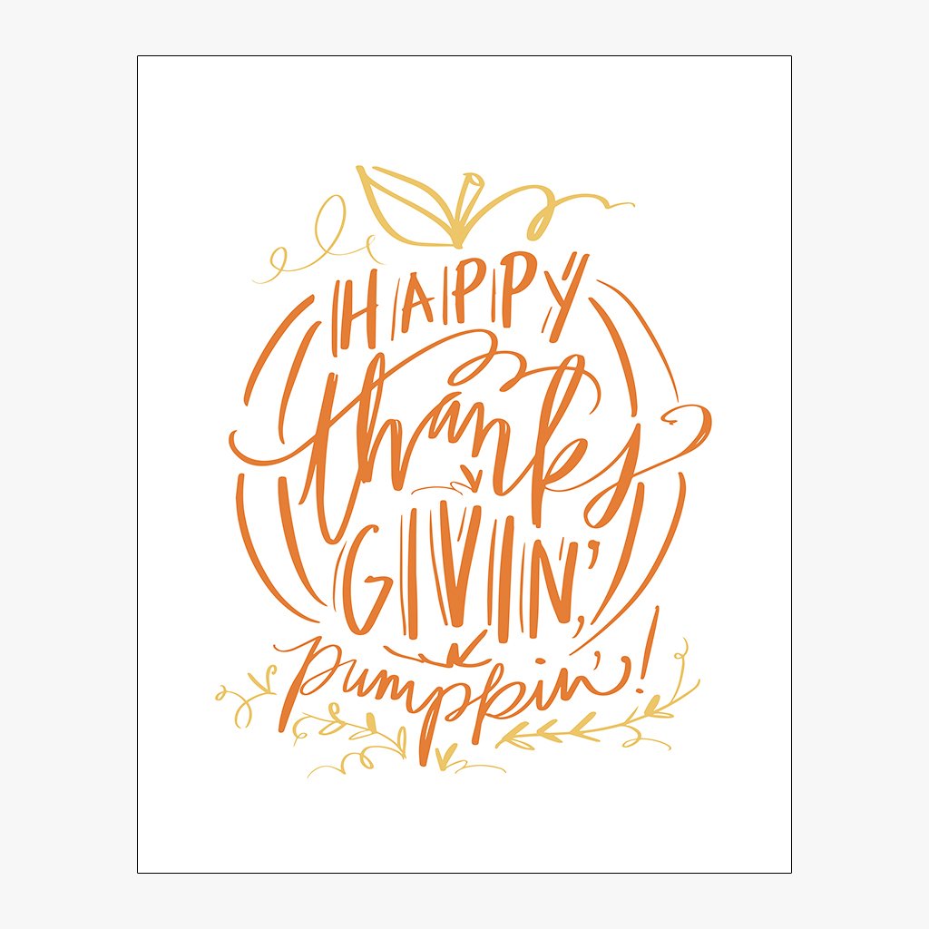 happy thanksgivin' pumpkin' download design
