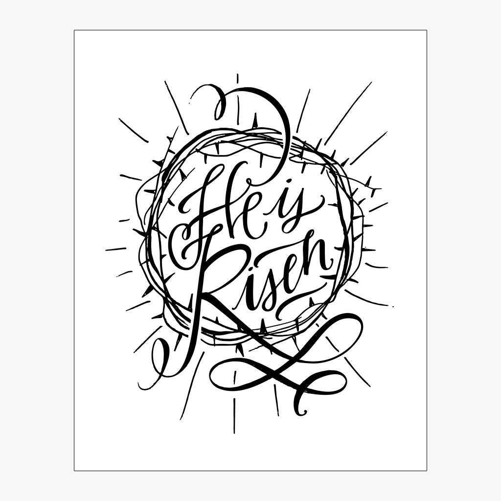 She Has Risen He Has Risen Clip Art