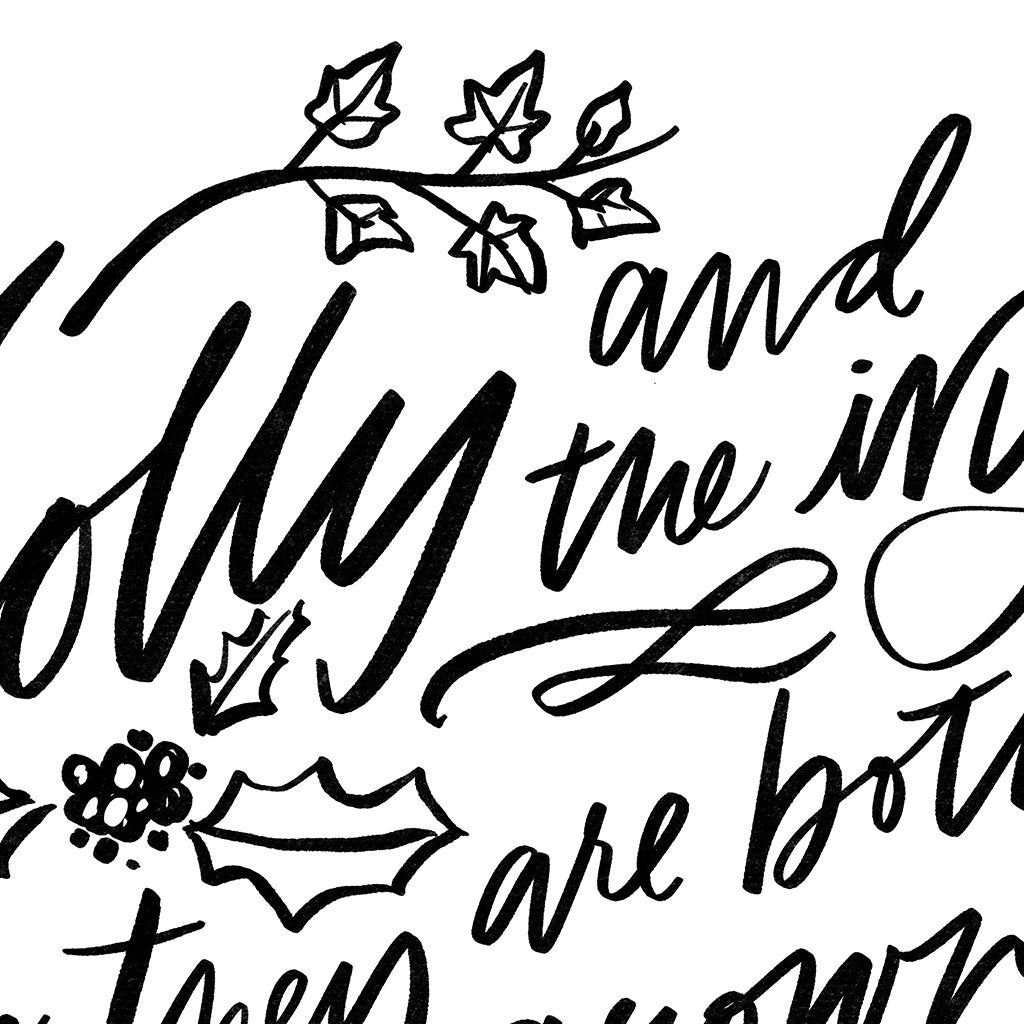 the holly & the ivy design details in white