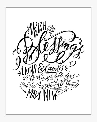 Irish Blessing Download Design in Black