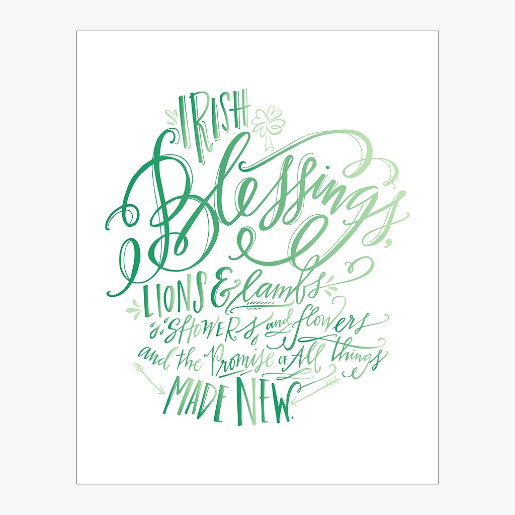 Irish Blessing Download Design in Emerald