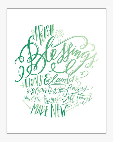 Irish Blessing Download Design in Emerald