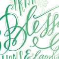 Irish Blessing Download Design Details in Emerald