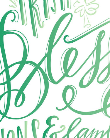 Irish Blessing Download Design Details in Emerald