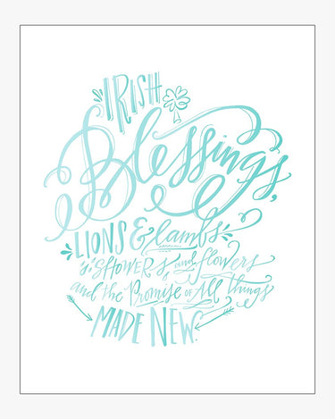 Irish Blessing Download Design in Mint