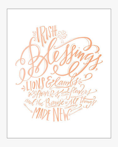 Irish Blessing Download Design in Peach