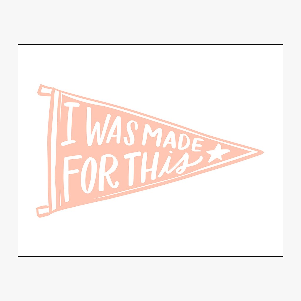 i was made for this pennant download design in perfect peach