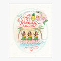 Mele Kalikimaka Design on a Speckled Vintage Natural Background