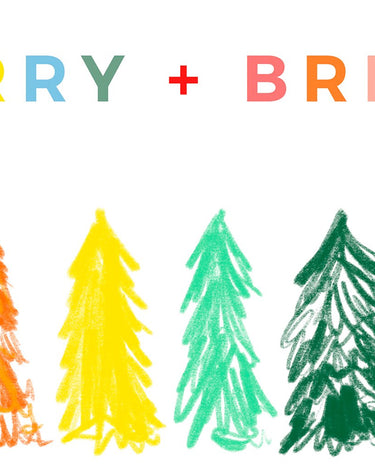 Merry & Bright Rainbow Trees Download Design Details