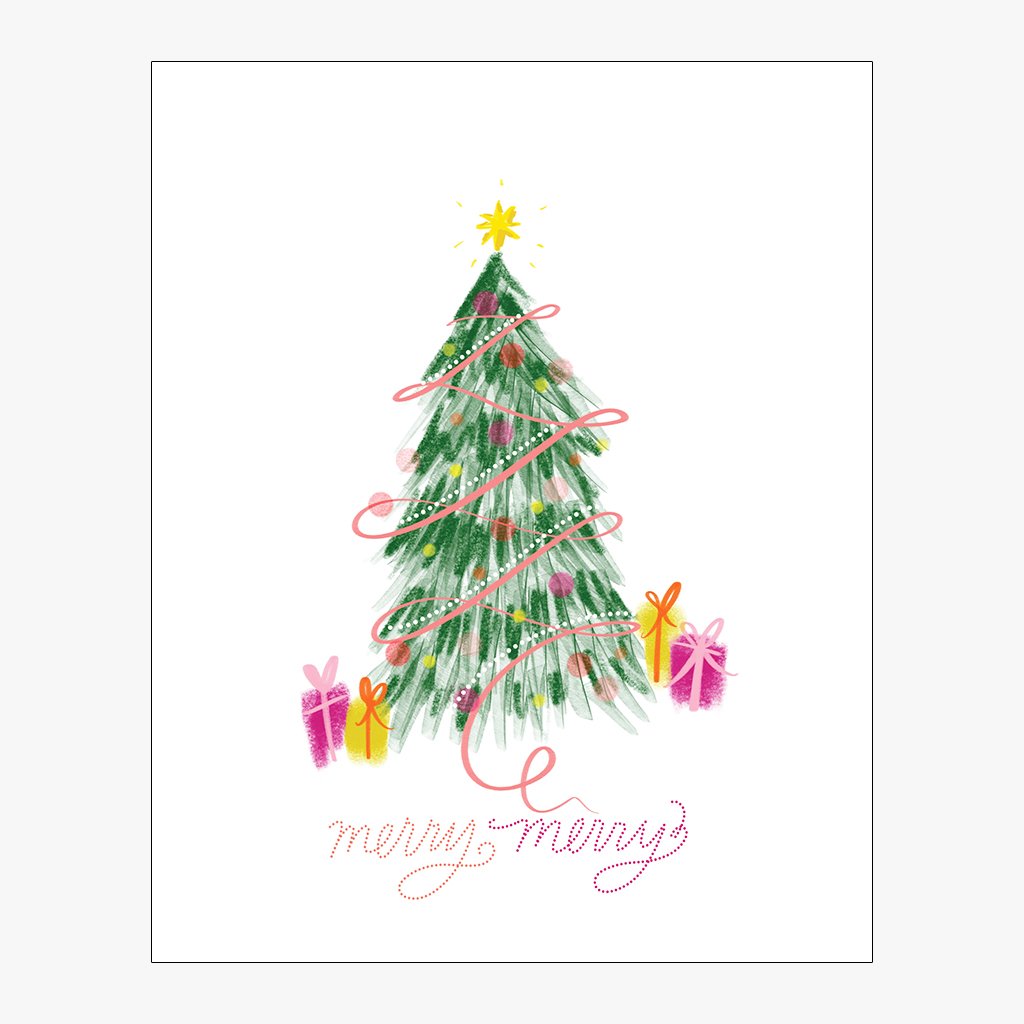 Merry Merry Christmas Tree Download Design