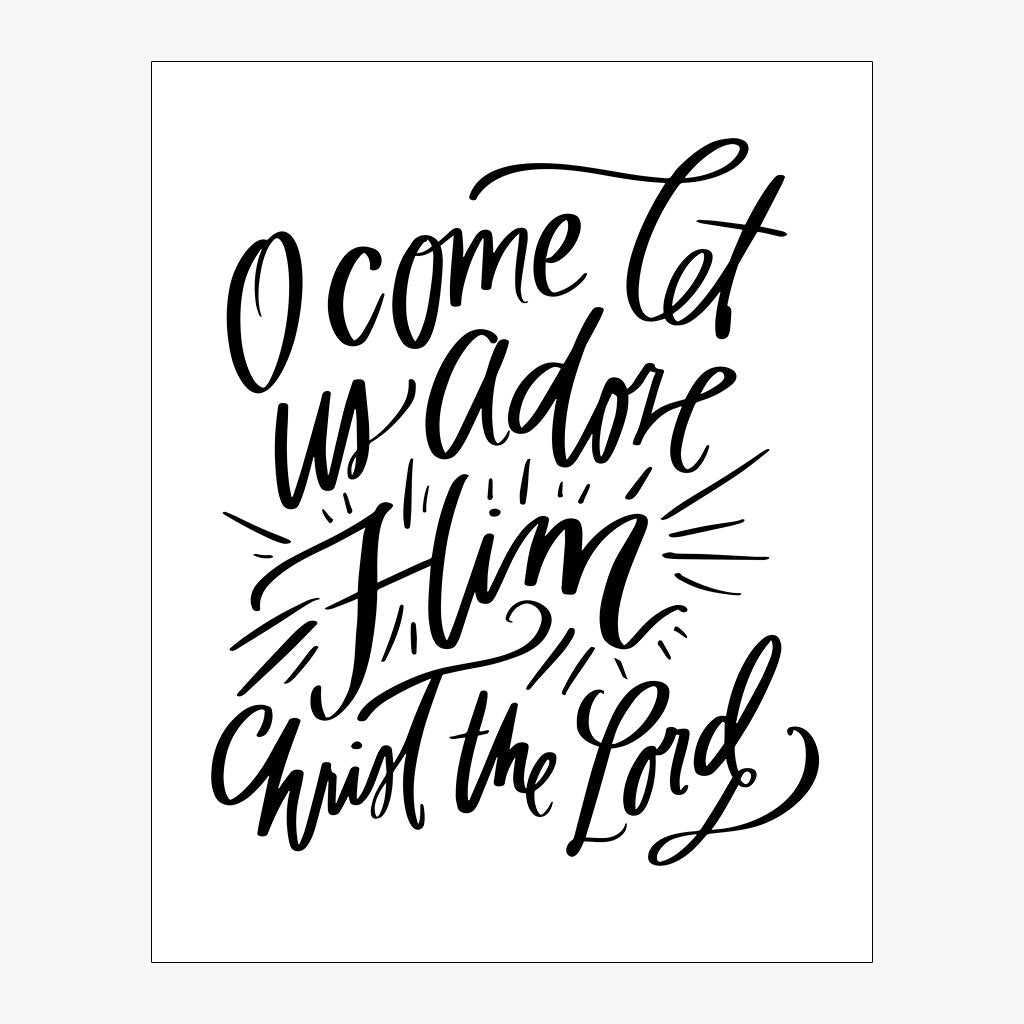 O Come Let Us Adore Him Design