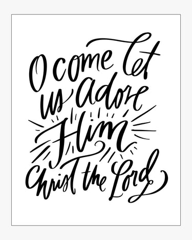 O Come Let Us Adore Him Design