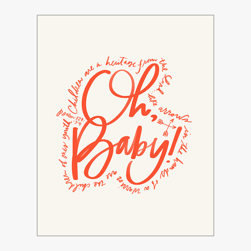 oh, baby! download with pepper lettering on alabaster background