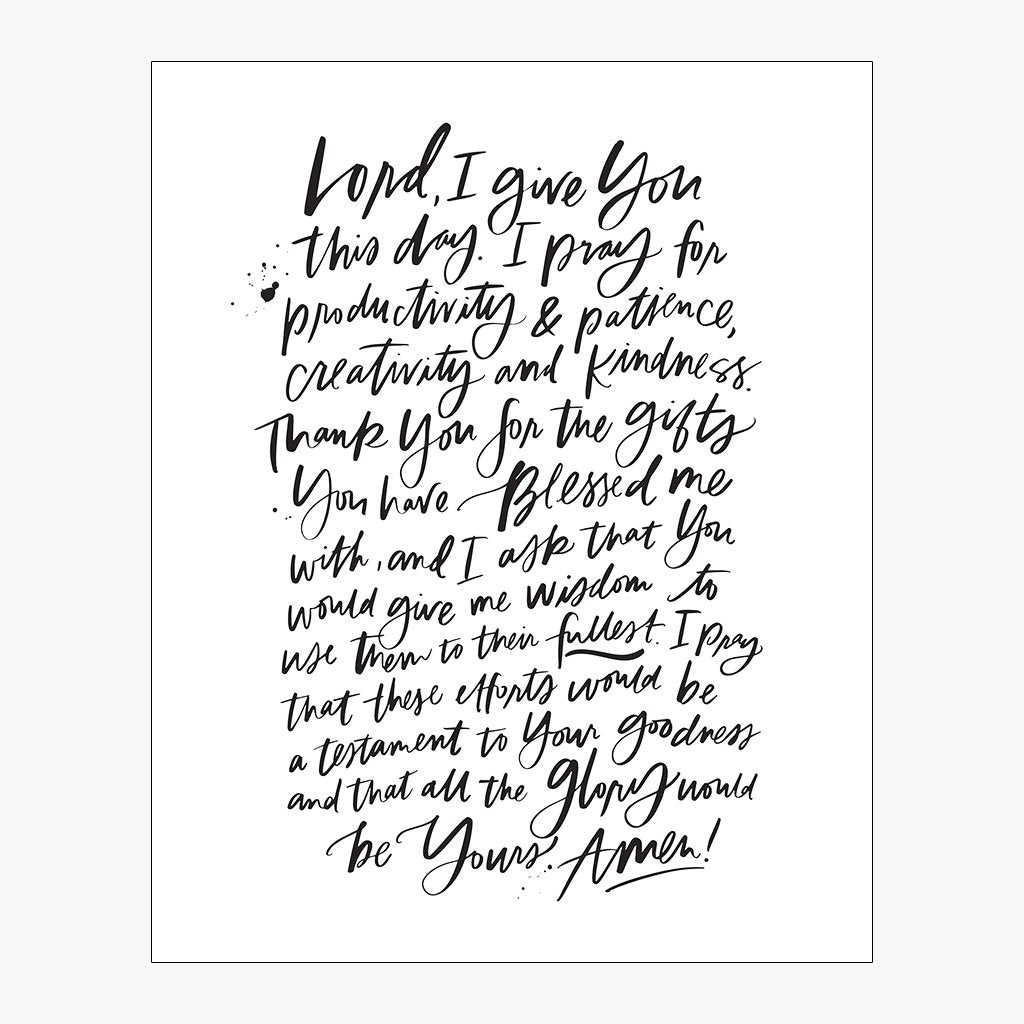 Productivity Prayer Download Design