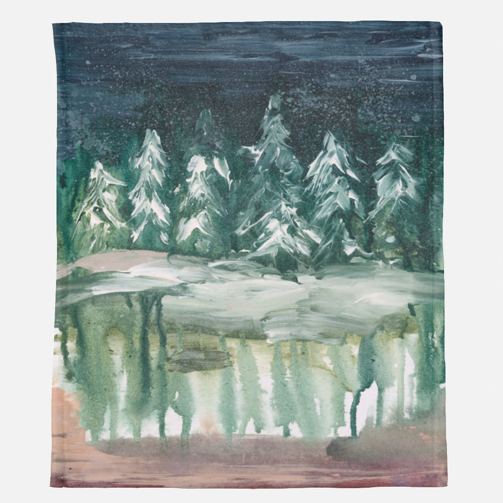 reflection trees blanket, size 50 x 60