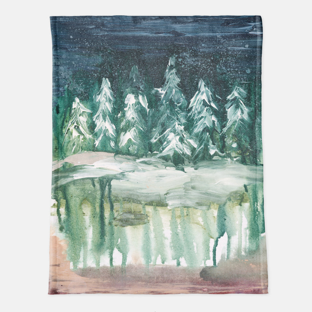reflection trees blanket, size 60 x 80