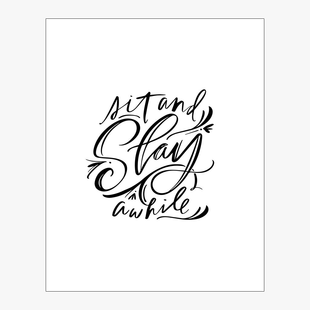 sit and slay awhile download design with black on white