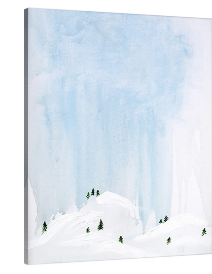 Snowy Pine Tree Scene
