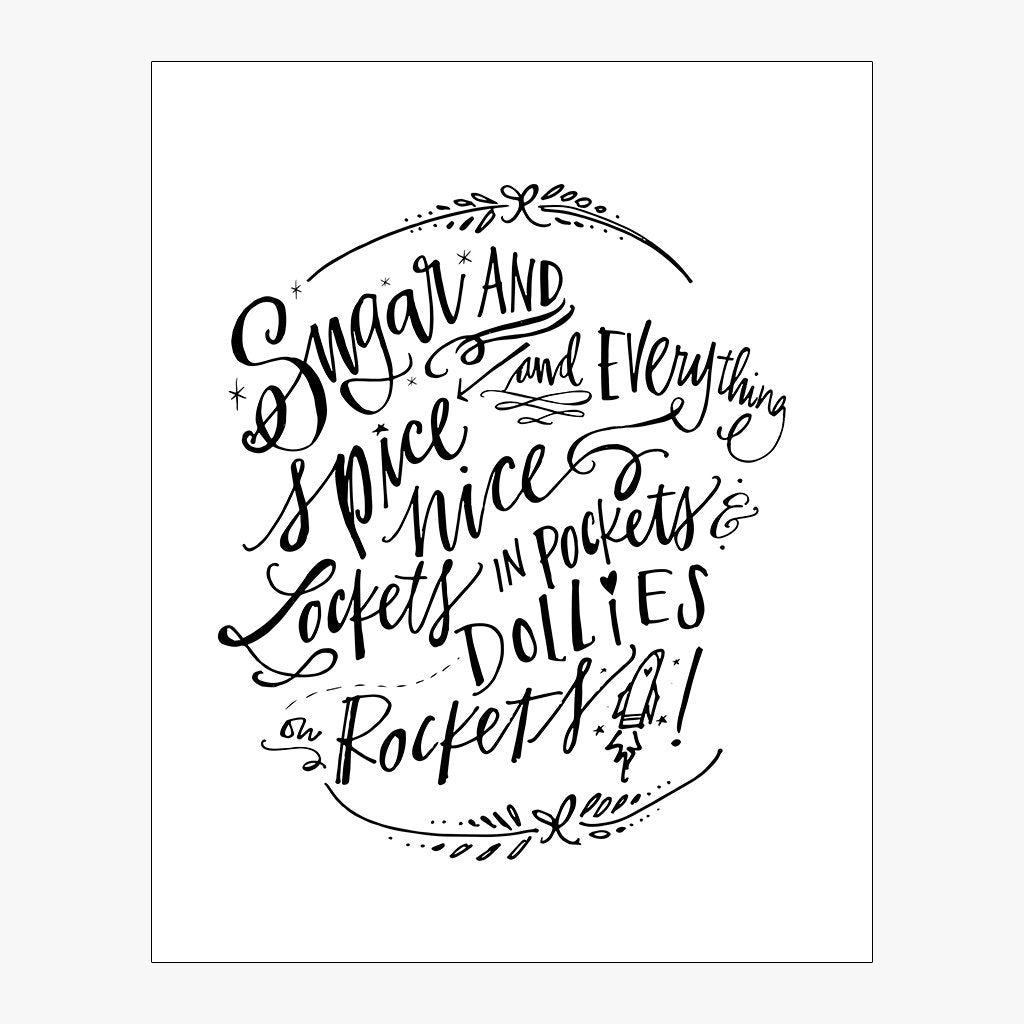 Sugar & Spice Download Design in Black