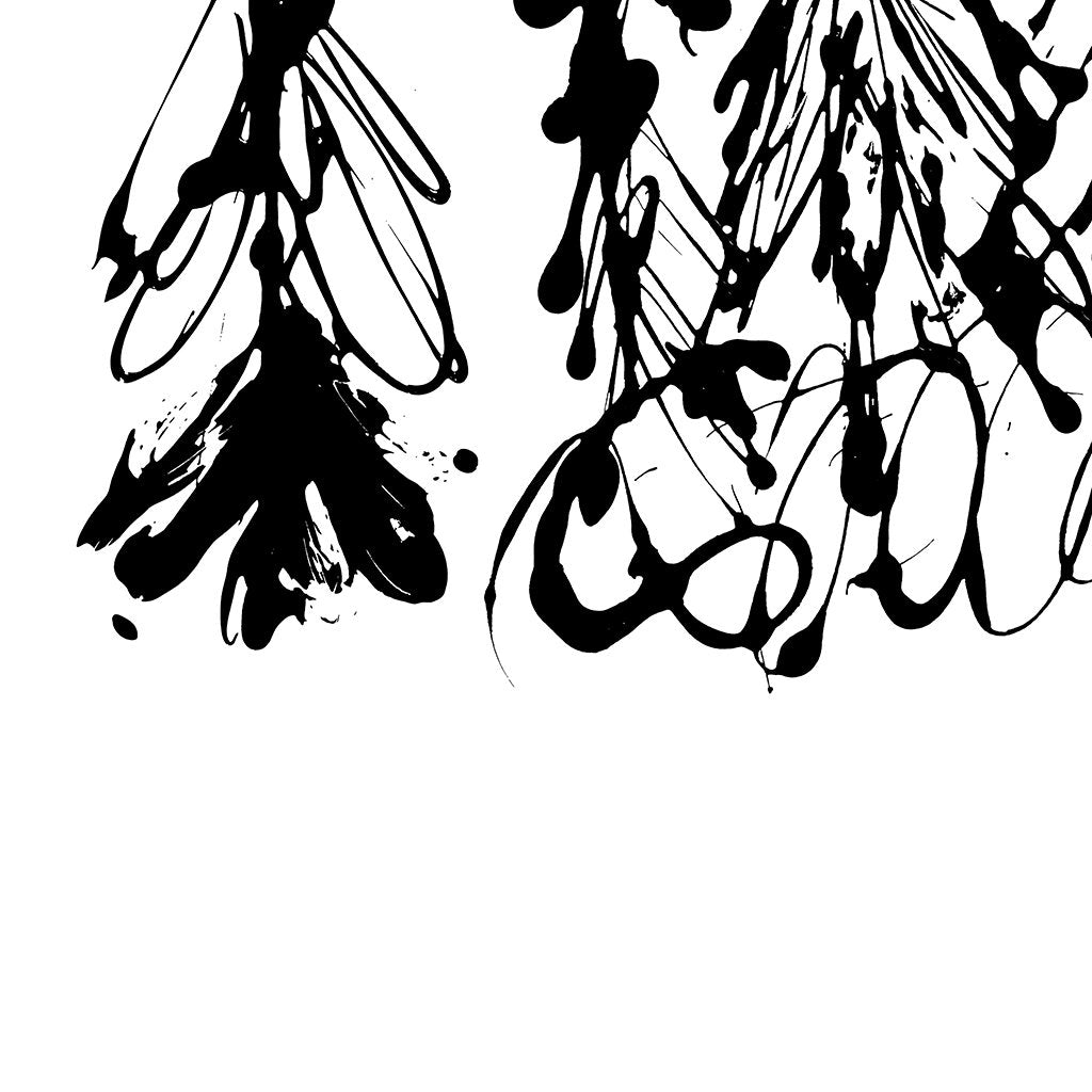 Swirly Trees Design Details in White